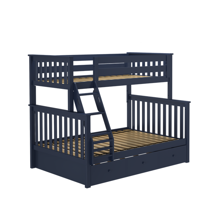 Jackpot Kids Kent Twin-over-Full Bunk Bed with Ladder