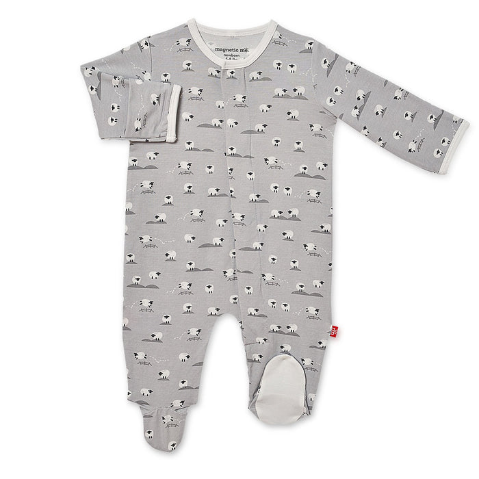 Magnetic Me Grey Baa Baa Baby Modal Magnetic Footie