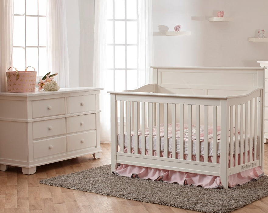 Pali Napoli Flat Top 2 Piece Nursery Set - Forever Crib + Double Dresser
