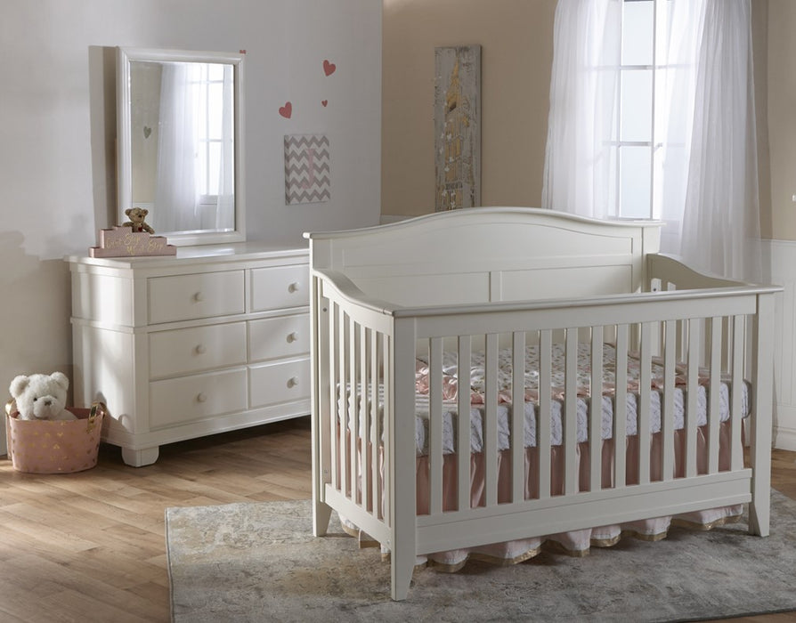 Pali Napoli Arch Top 2 Piece Nursery Set - Forever Crib + Double Dresser