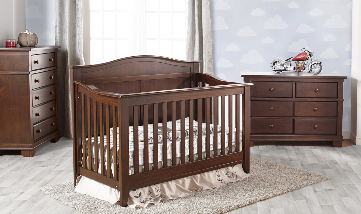 Pali Napoli Arch Top 3 Piece Nursery Set - Forever Crib + Double Dresser + Chest