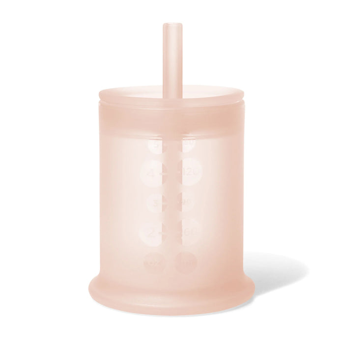 Olababy Silicone Training Cup with Lid + Straw - 5oz.