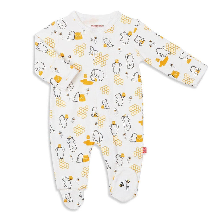 Magnetic Me Honey Bee Mine Organic Cotton Magnetic Footie