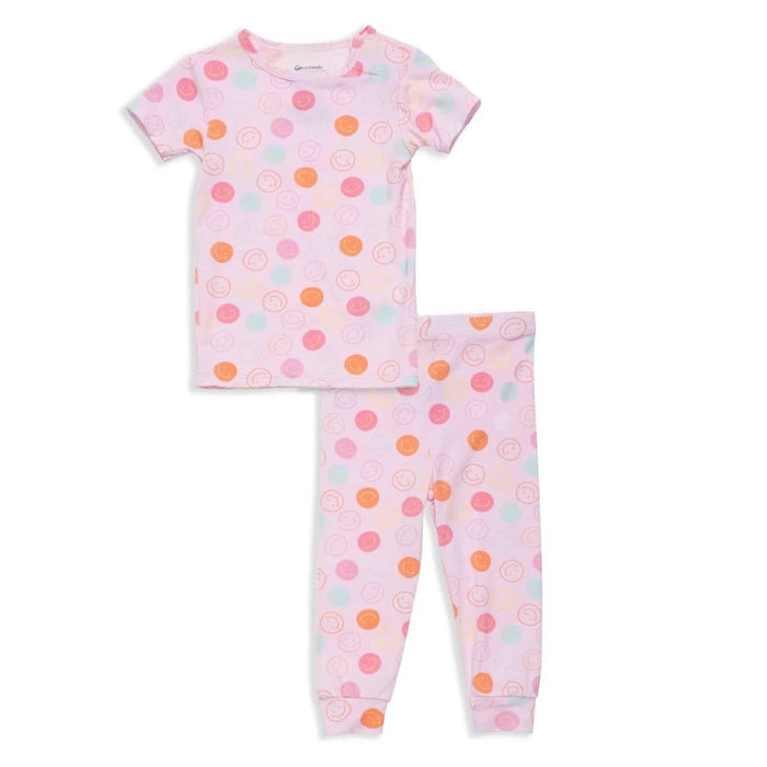 Magnetic Me Pink Smile Modal Magnetic Pajama Short Set