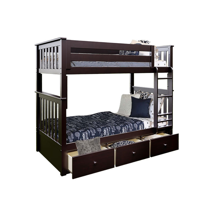 Jackpot Kids Bristol Twin Bunk Bed with Ladder