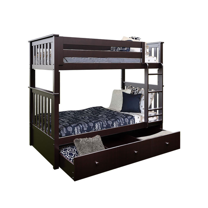 Jackpot Kids Bristol Twin Bunk Bed with Ladder