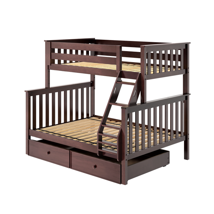 Jackpot Kids Kent Twin-over-Full Bunk Bed with Ladder