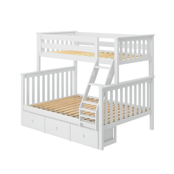 Jackpot Kids Kent Twin-over-Full Bunk Bed with Ladder