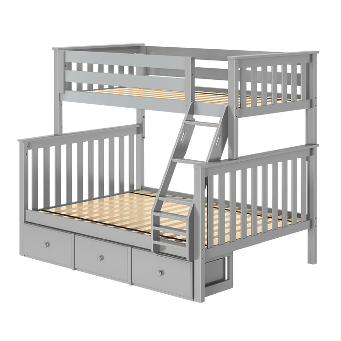 Jackpot Kids Kent Twin-over-Full Bunk Bed with Ladder