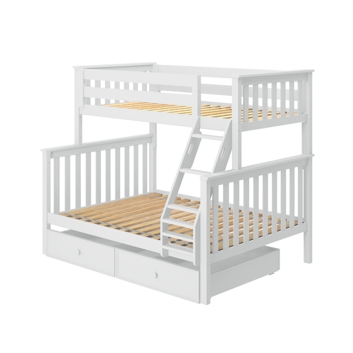 Jackpot Kids Kent Twin-over-Full Bunk Bed with Ladder