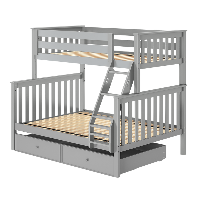 Jackpot Kids Kent Twin-over-Full Bunk Bed with Ladder