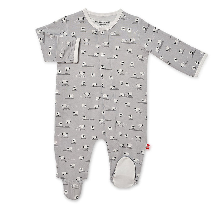 Magnetic Me Grey Baa Baa Baby Modal Magnetic Footie