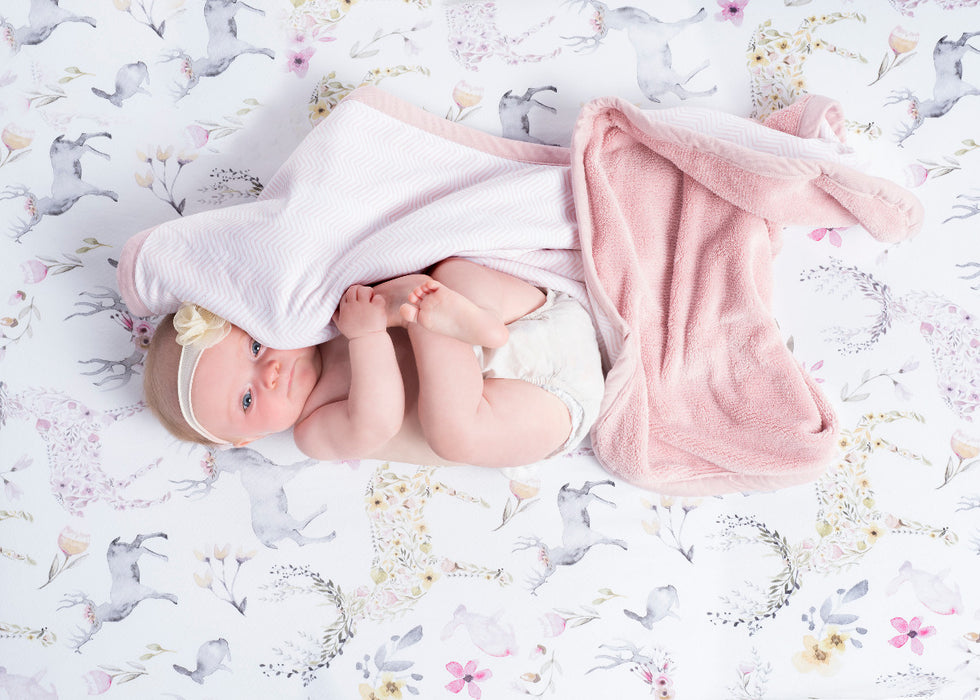 Oilo Fawn Jersey Crib Sheet