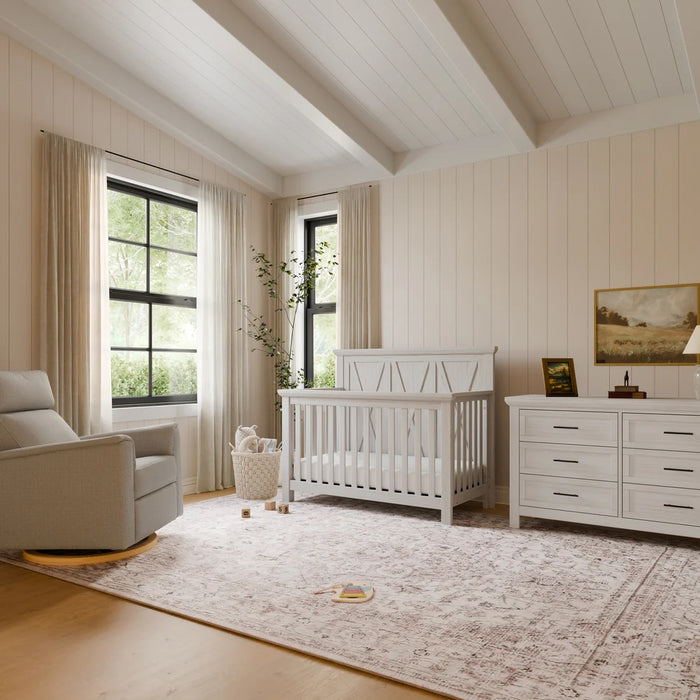 Monogram by Namesake Emory 2 Piece Nursery Set - Convertible Crib + Double Dresser