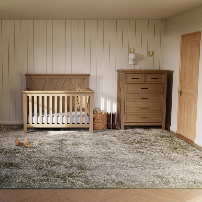 Monogram by Namesake Emory 2 Piece Nursery Set - Convertible Crib + Chest