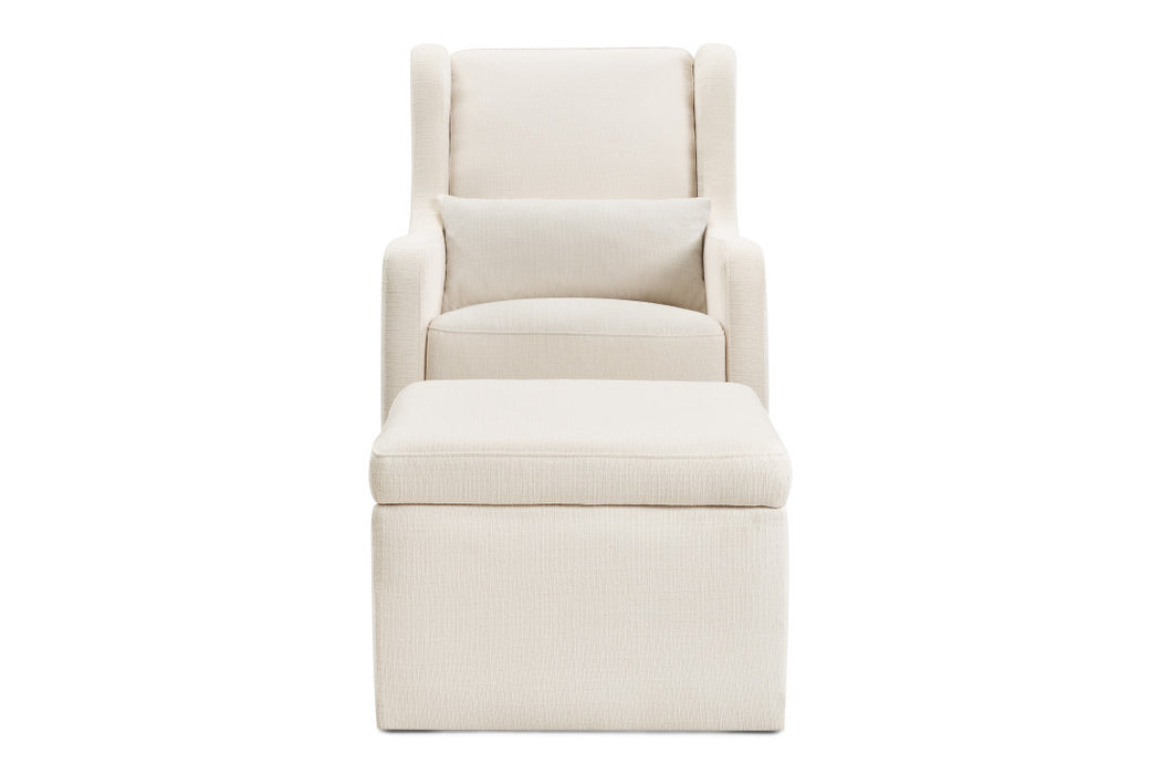 Davinci Adrian Swivel Glider with Storage Ottoman