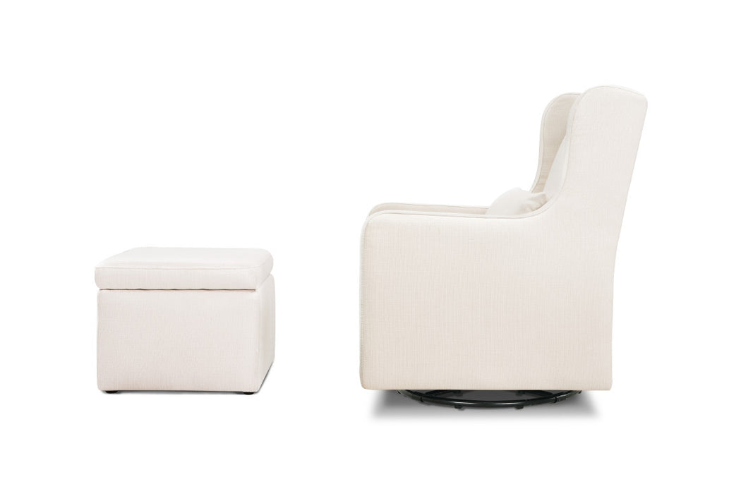 Davinci Adrian Swivel Glider with Storage Ottoman