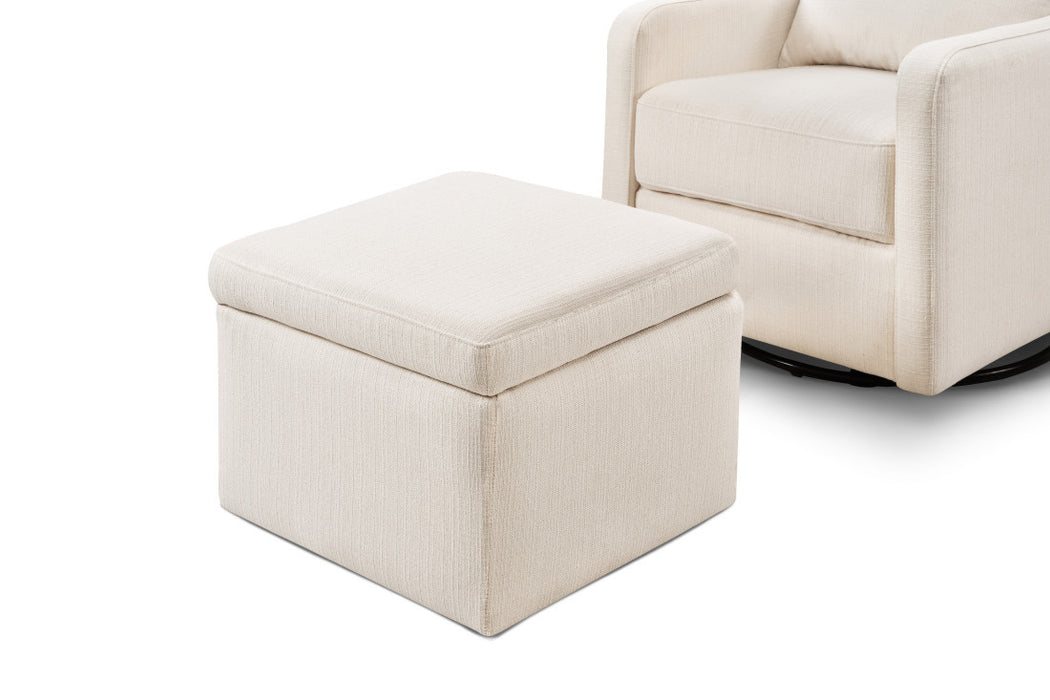Davinci Adrian Swivel Glider with Storage Ottoman