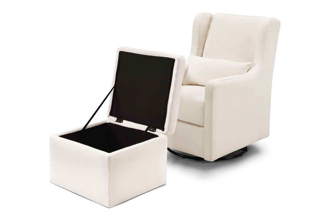 Davinci Adrian Swivel Glider with Storage Ottoman