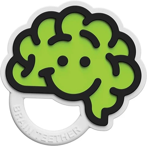 Fat Brain Toys Brain Teether, Green