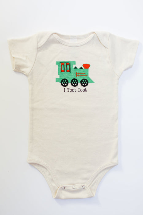 Simply Chickie Organic Cotton Onesie, Train