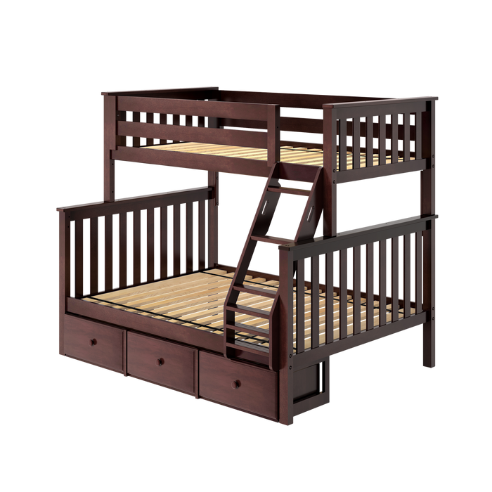 Jackpot Kids Kent Twin-over-Full Bunk Bed with Ladder