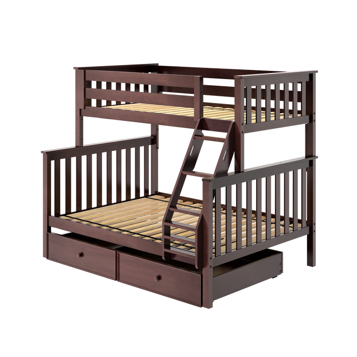 Jackpot Kids Kent Twin-over-Full Bunk Bed with Ladder