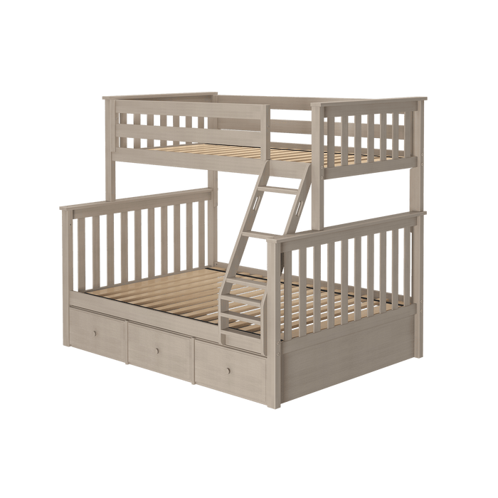 Jackpot Kids Kent Twin-over-Full Bunk Bed with Ladder