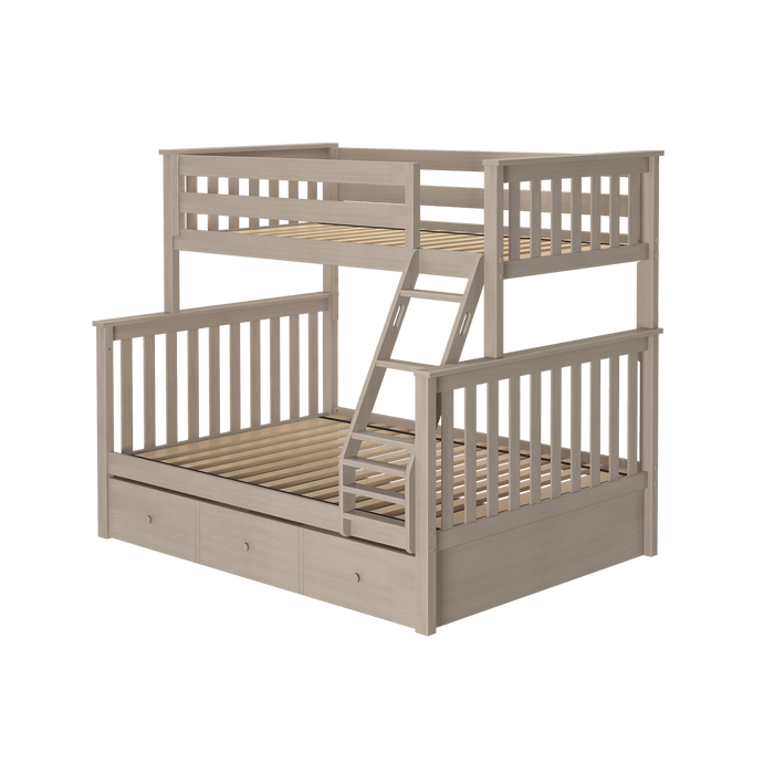 Jackpot Kids Kent Twin-over-Full Bunk Bed with Ladder