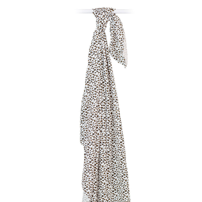 Lulujo Leopard Bamboo Swaddle Blanket