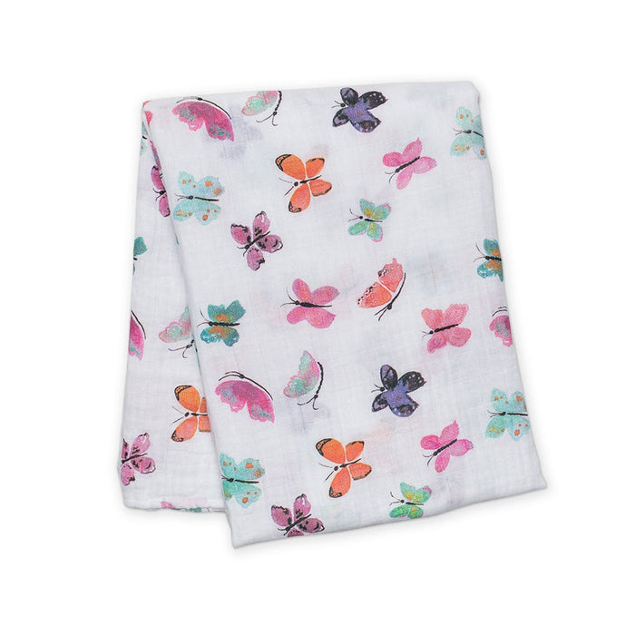 Lulujo Butterfly Cotton Swaddle Blanket