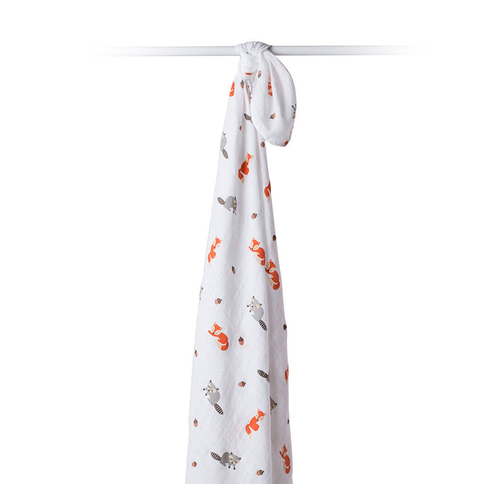 Lulujo Forest Friends Cotton Swaddle Blanket