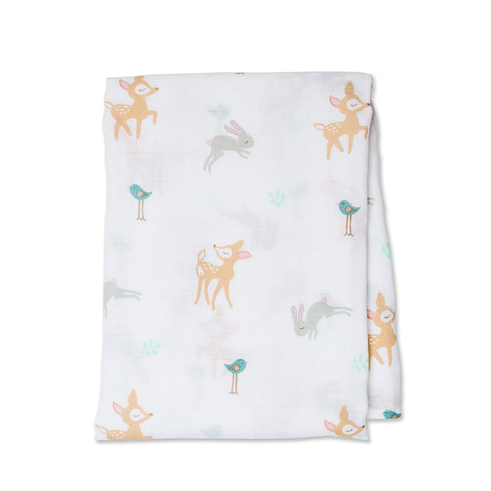 Lulujo Little Fawns Cotton Swaddle Blanket