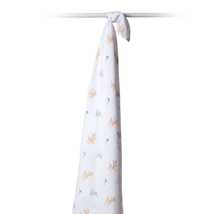 Lulujo Little Fawns Cotton Swaddle Blanket