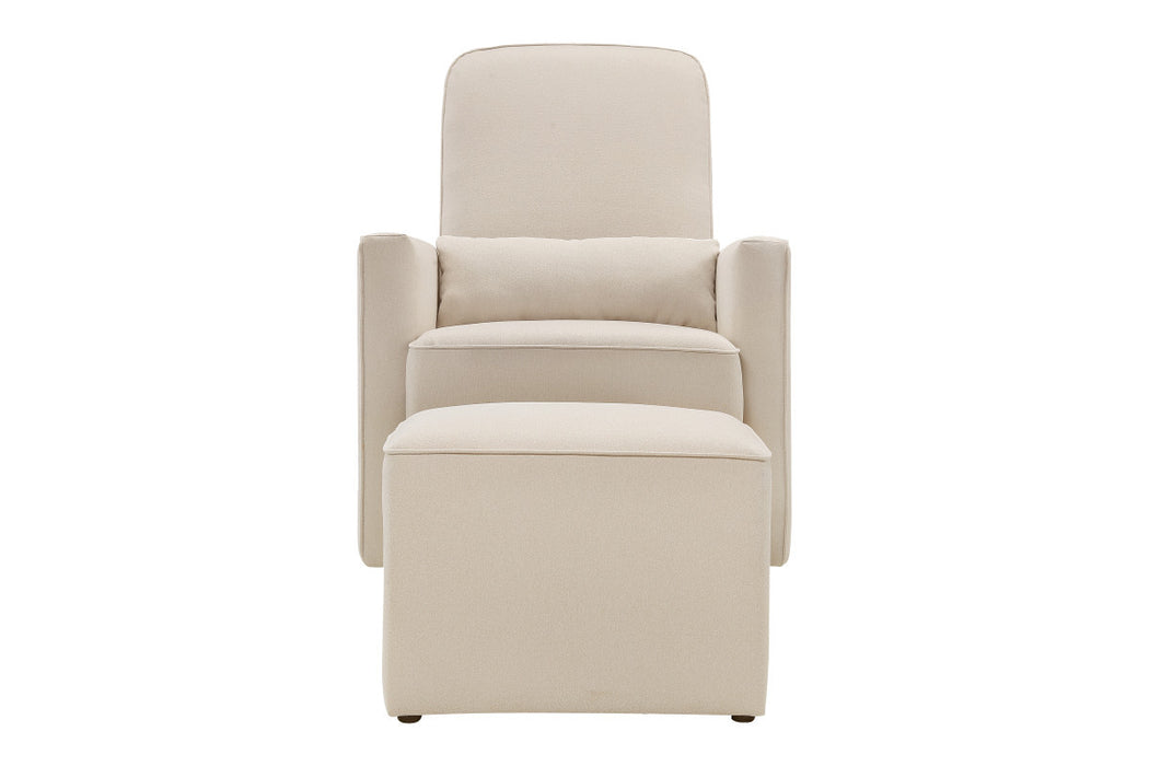 Davinci Olive Swivel Glider with Bonus Ottoman