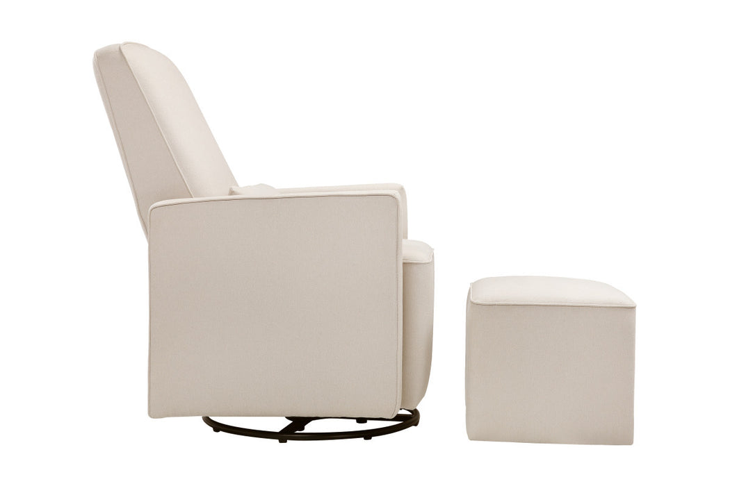 Davinci Olive Swivel Glider with Bonus Ottoman