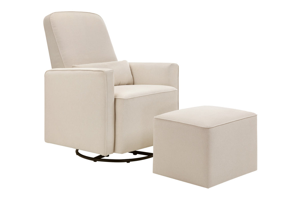 Davinci Olive Swivel Glider with Bonus Ottoman