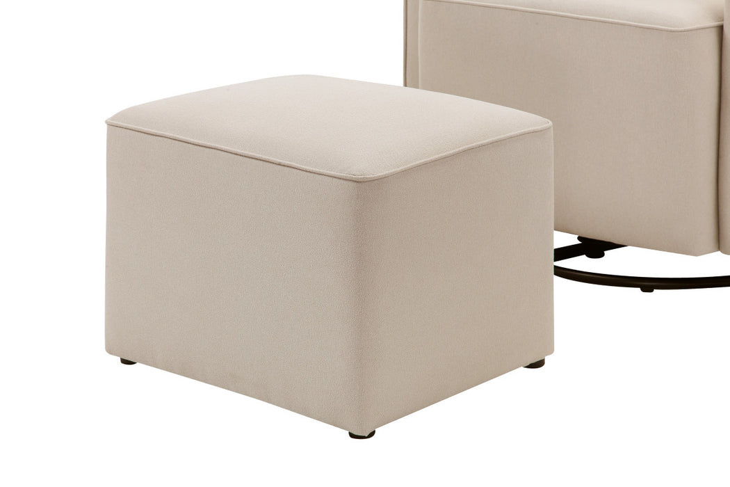 Davinci Olive Swivel Glider with Bonus Ottoman