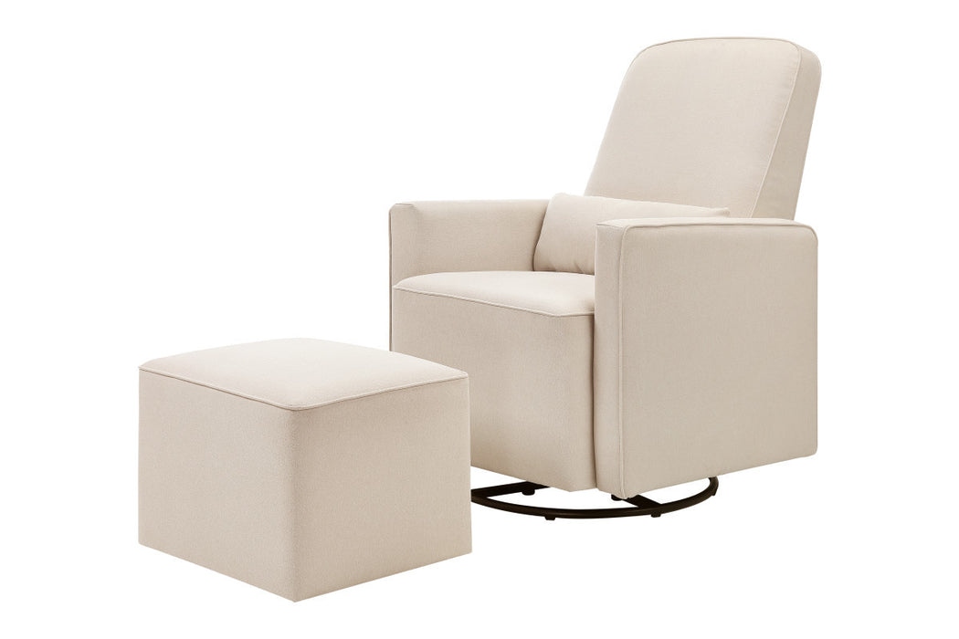 Davinci Olive Swivel Glider with Bonus Ottoman