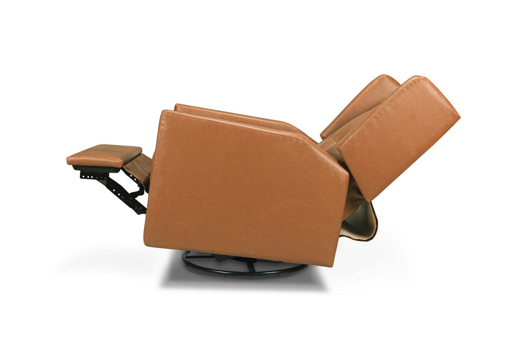 Davinci Maddox Recliner and Swivel Glider in Vegan Tan Leather