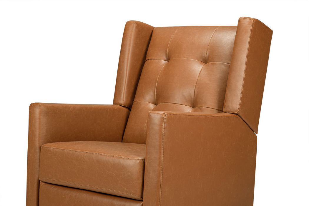 Davinci Maddox Recliner and Swivel Glider in Vegan Tan Leather
