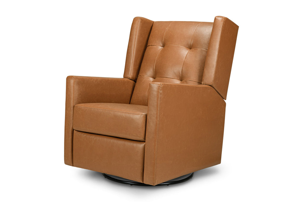Davinci Maddox Recliner and Swivel Glider in Vegan Tan Leather