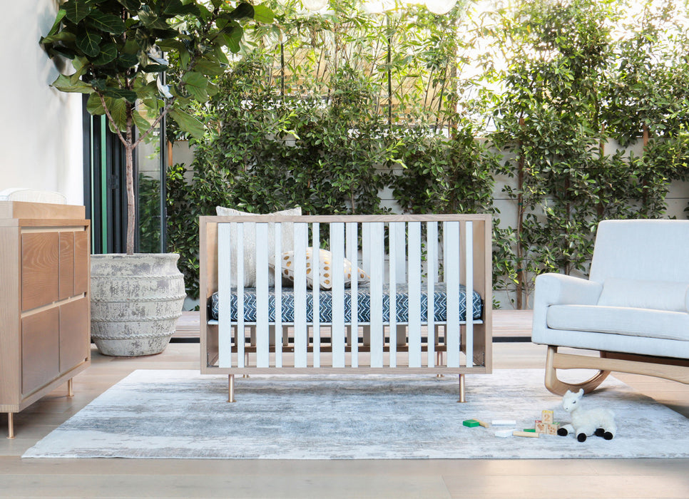 Nursery Works Novella Crib, Stained Ash/Ivory