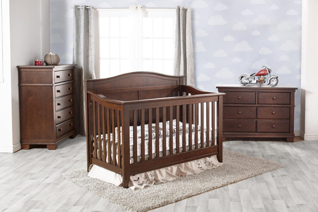 Pali Napoli Arch Top 3 Piece Nursery Set - Forever Crib + Double Dresser + Chest