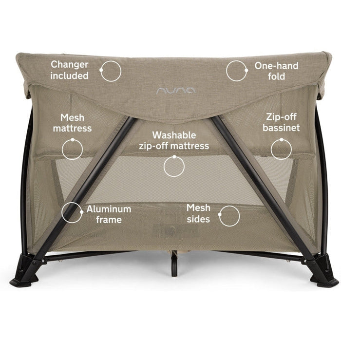 Nuna SENA Aire Playard with Zip-Off Bassinet