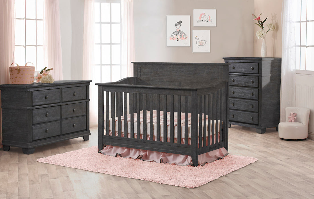 Pali Potenza 3 Piece Nursery Set - Forever Crib + Double Dresser + Chest