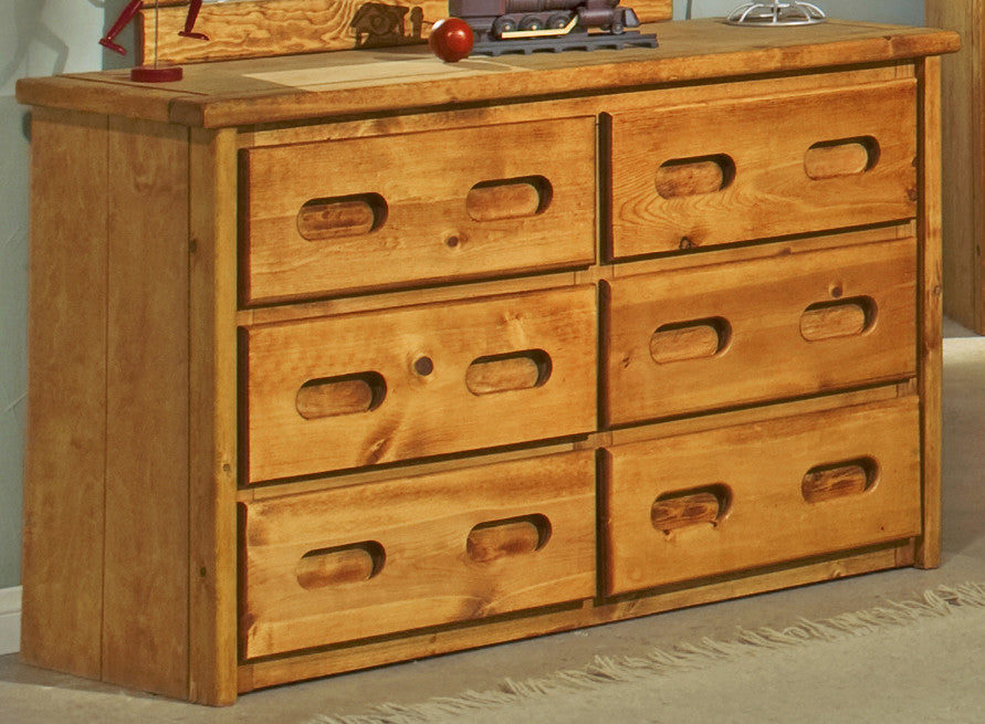 Trendwood Bunkhouse 6 Drawer Dresser - Amber Wash
