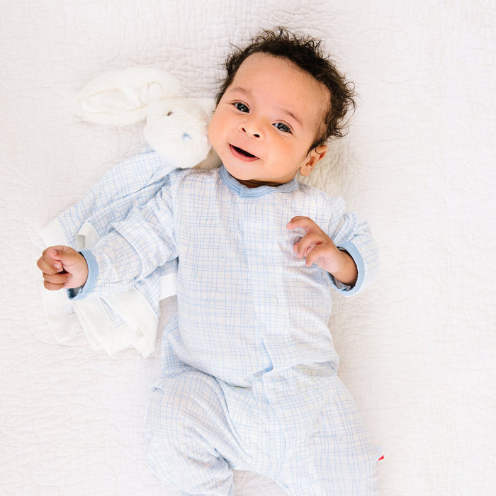 Magnetic Me Greenwich Plaid Modal Magnetic Footie