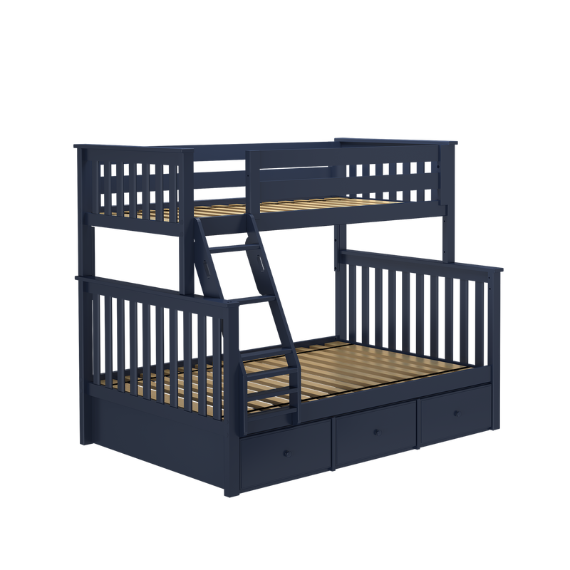 Jackpot Kids Kent Twin-over-Full Bunk Bed with Ladder