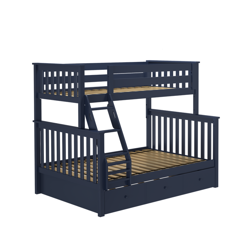 Jackpot Kids Kent Twin-over-Full Bunk Bed with Ladder